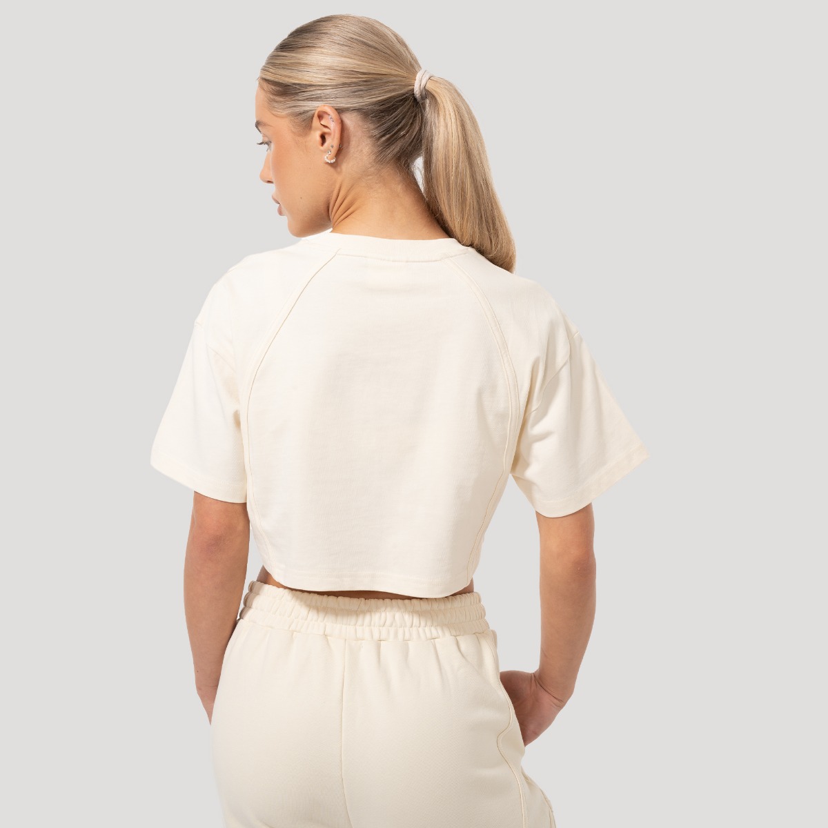Maglietta Cropped Mochi Cream - GymBeam