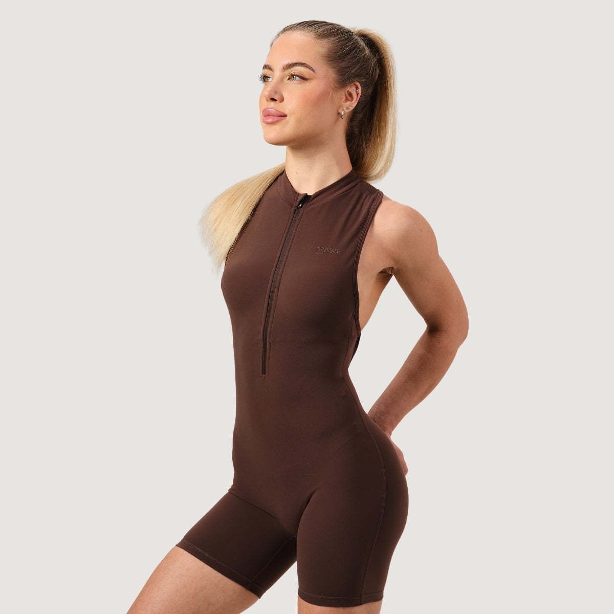 Tuta Intera con Zip NEO Mocha - GymBeam