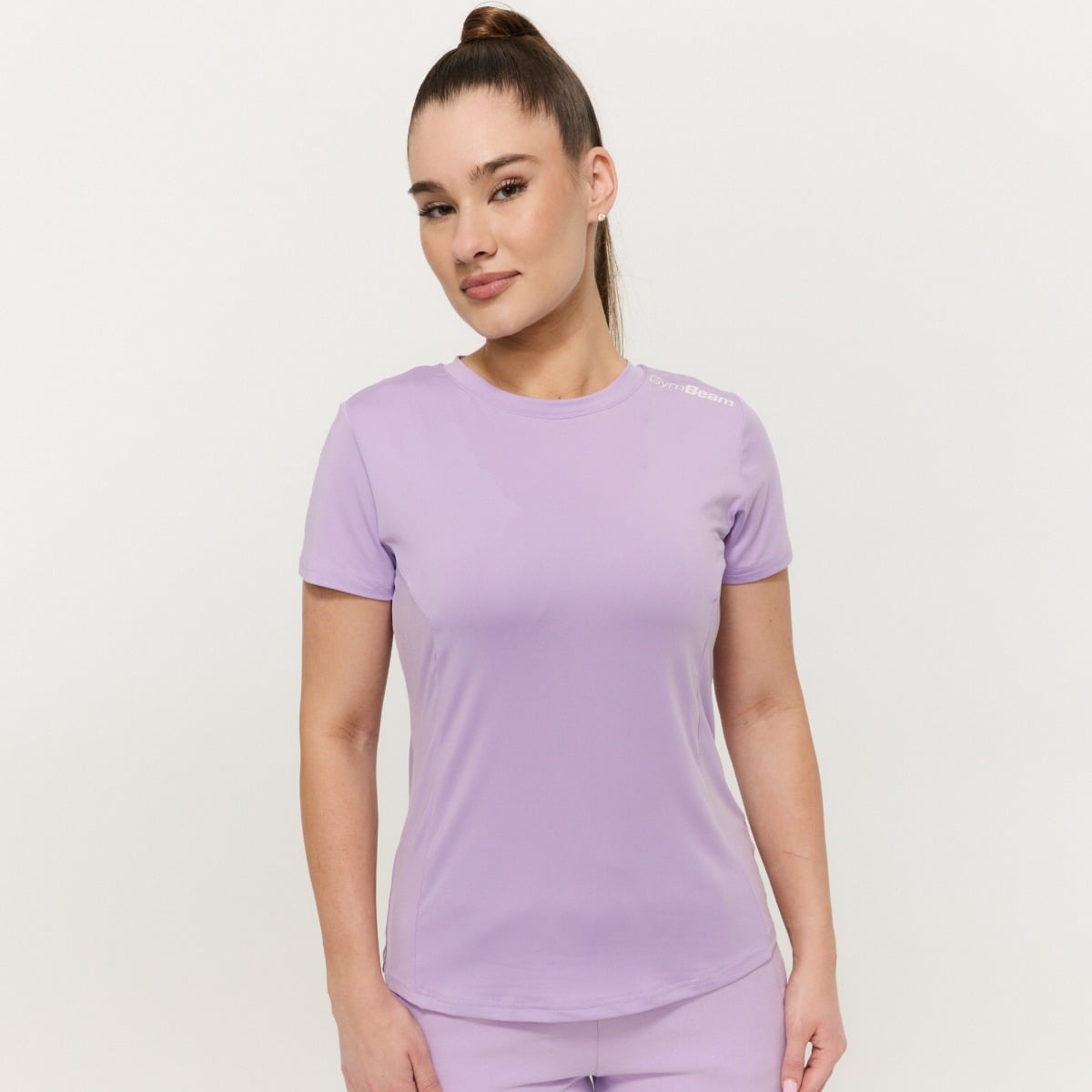 T-Shirt Sportiva Limitless da Donna Lavender - GymBeam