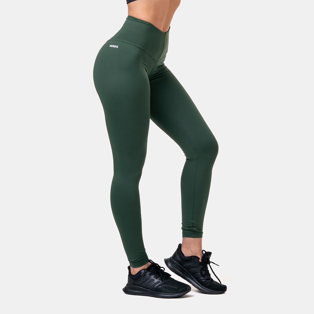 Leggings donna a vita alta Classic Hero Green - NEBBIA