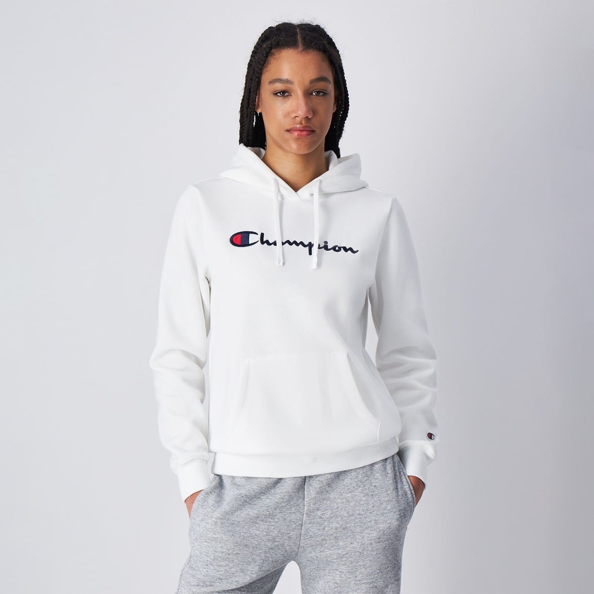 Felpa Slim Fit da Donna con Cappuccio White - Champion