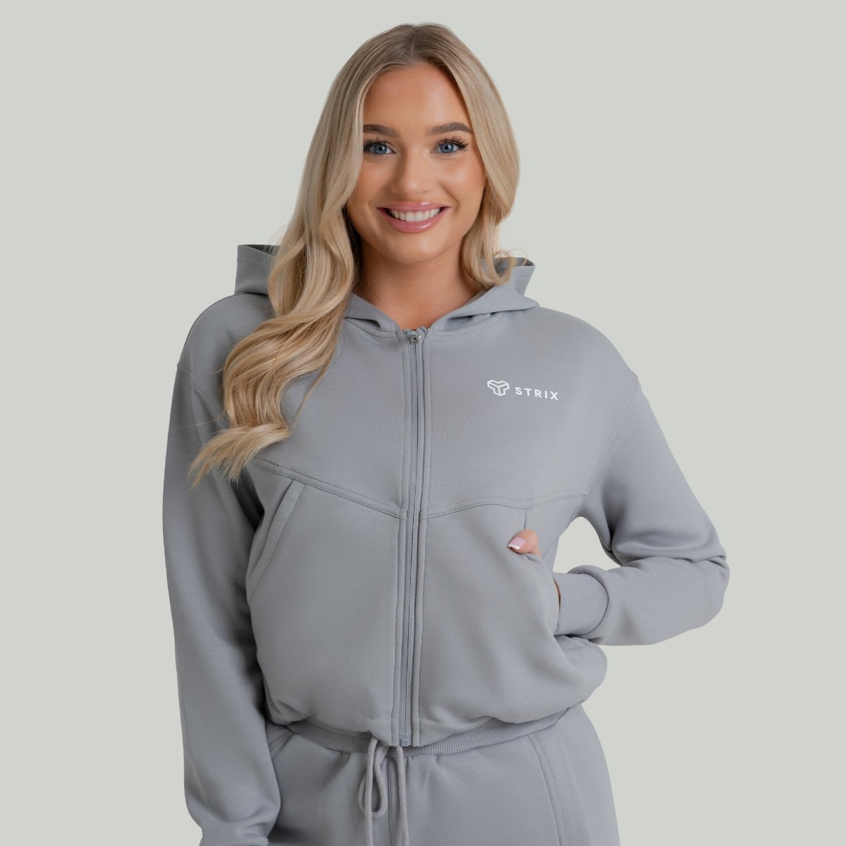 Felpa con Cappuccio Zip-Up da Donna ZOA Smoke - STRIX