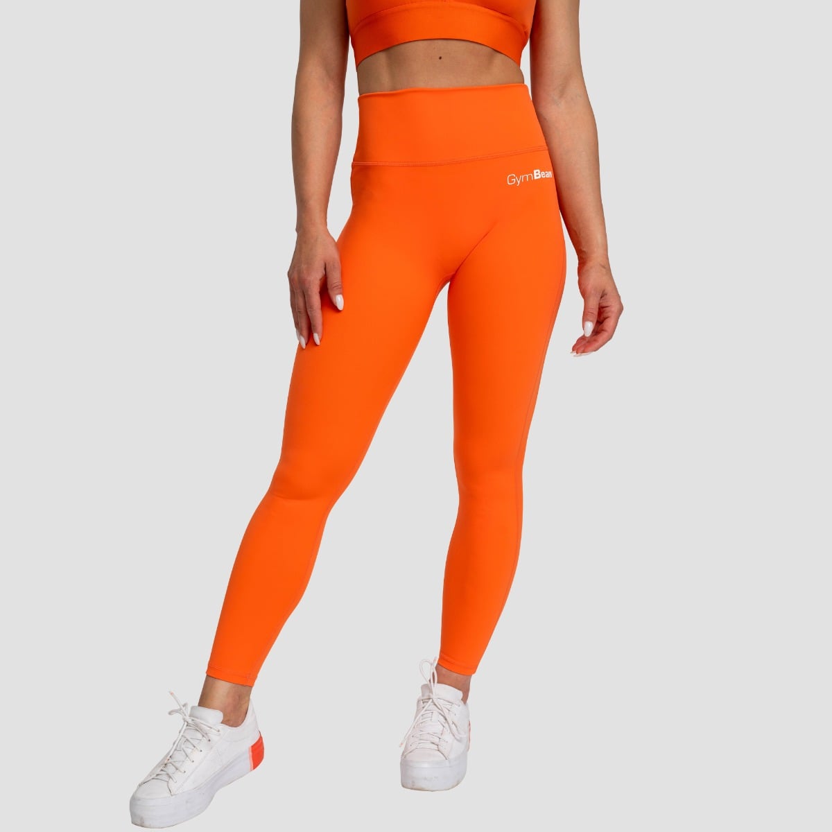 Leggings a Vita Alta da Donna Limitless Orange - GymBeam