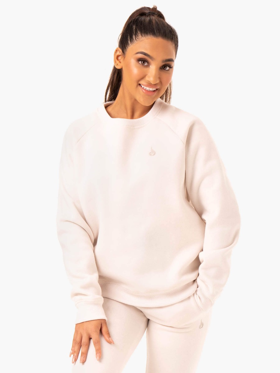 Maglione donna Adapt Boyfriend Ivory - Ryderwear