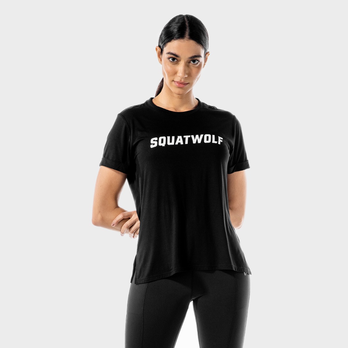 T-Shirt da Donna Iconic Onyx - SQUATWOLF