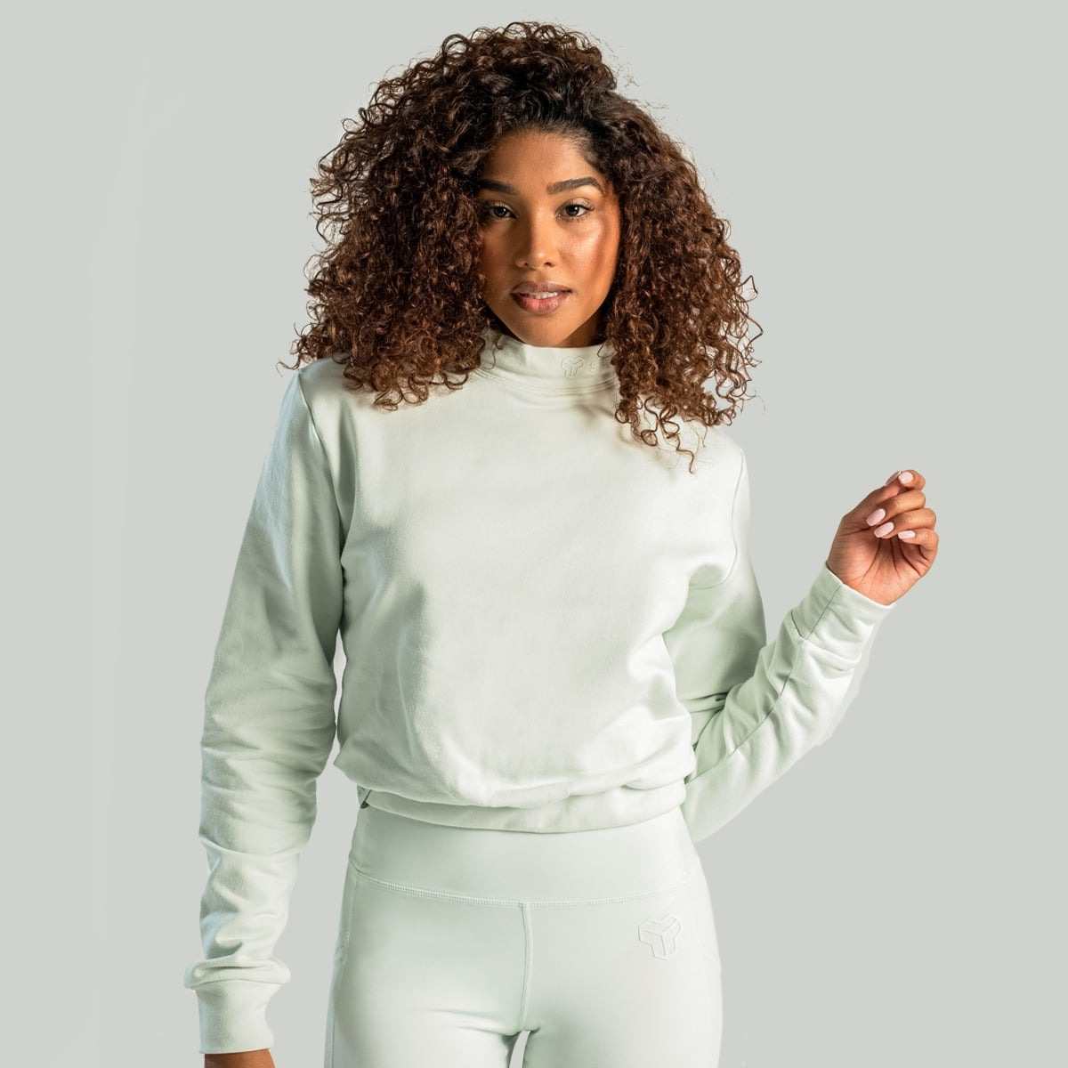 Felpa da Donna Essential High-Neck Moon Grey - STRIX