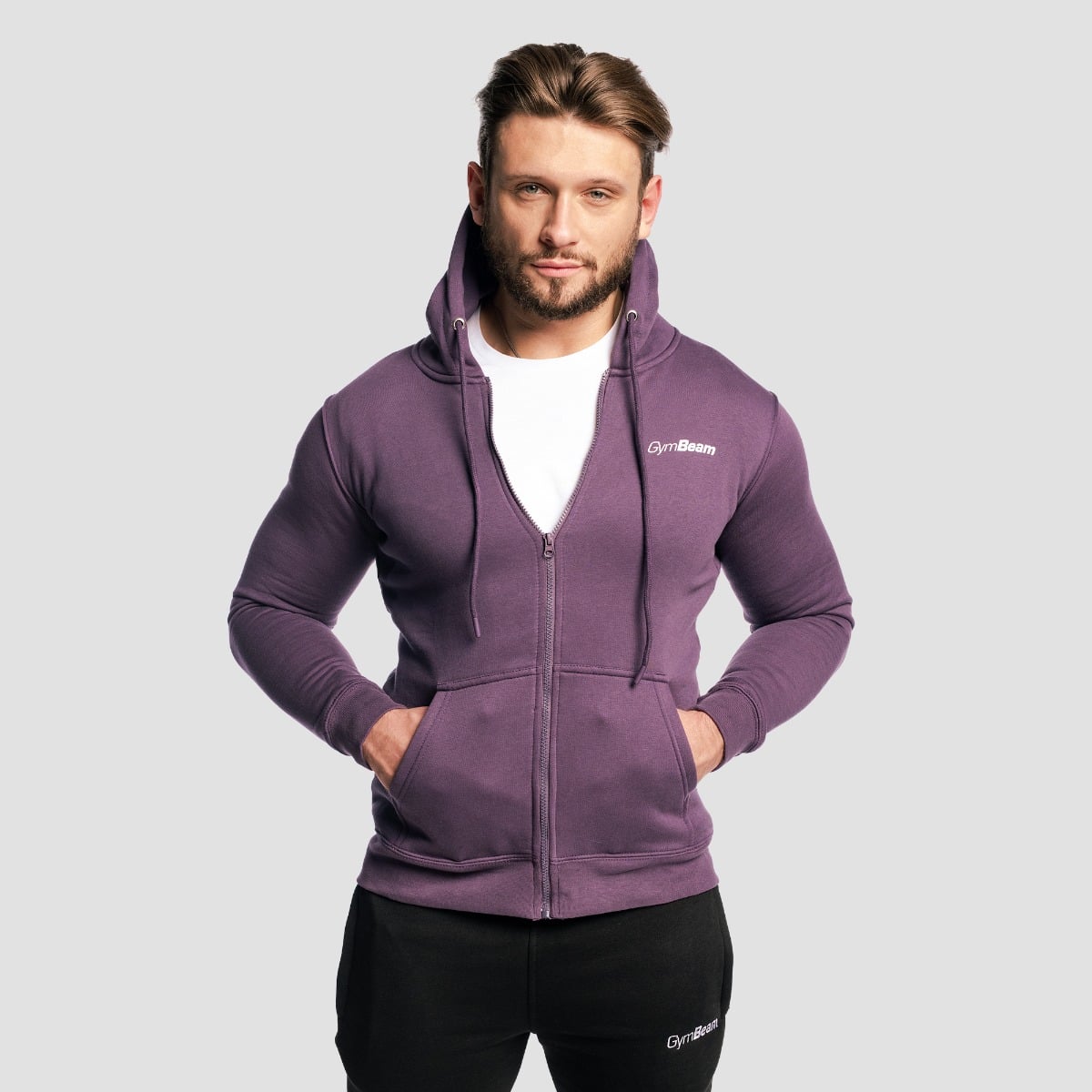 Felpa con Zip e Cappuccio Obsidian - GymBeam