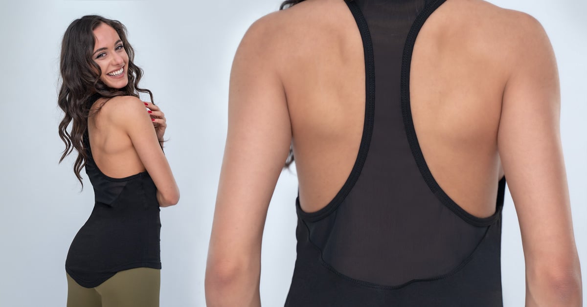 Canotta donna Mesh Black - GymBeam
