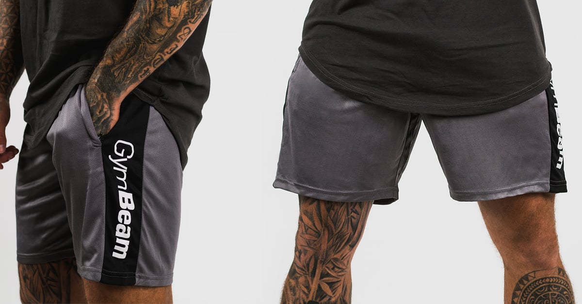 Pantaloncini da uomo Vertical Grey - GymBeam