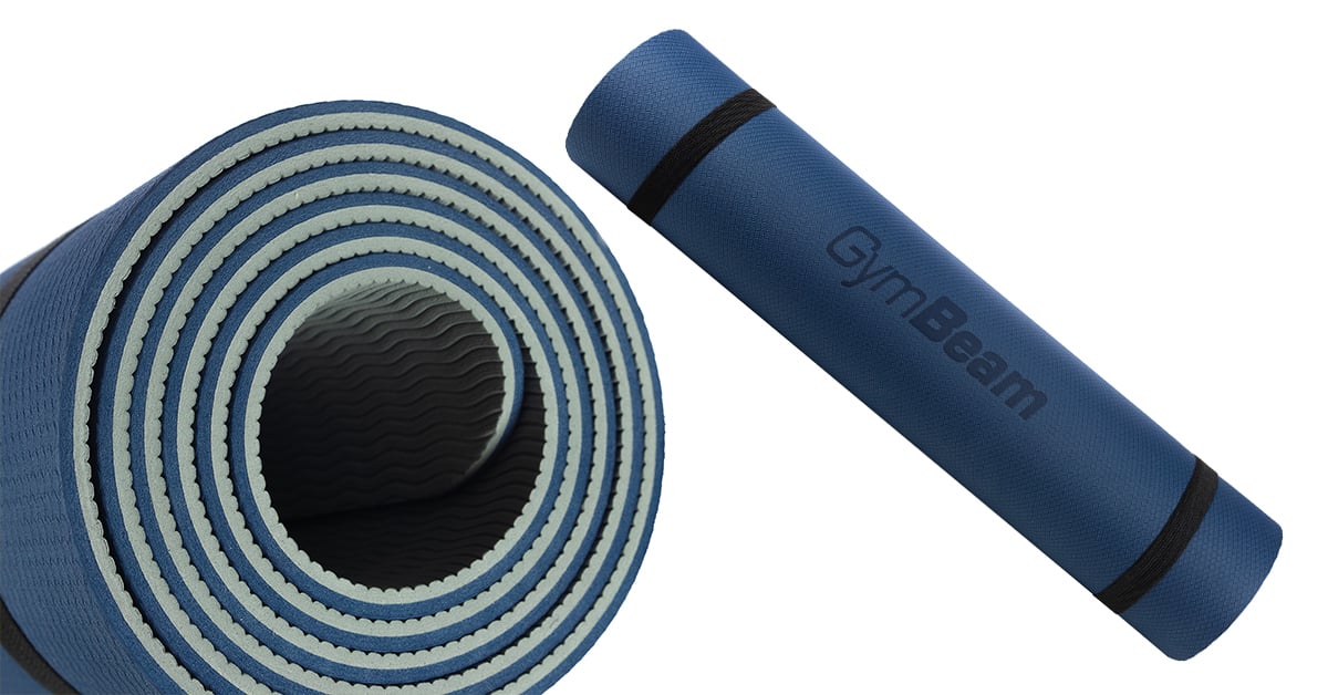 Tappetino Yoga Dual Grigio/Blu - GymBeam